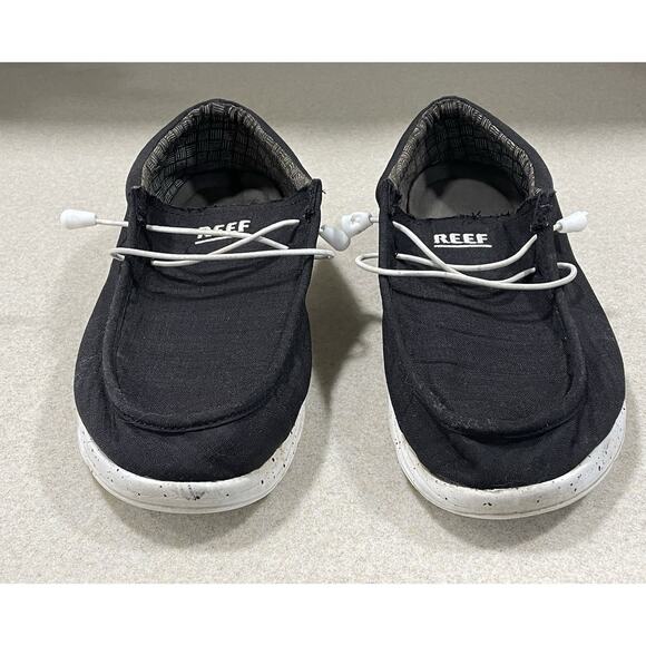 Reef Men’s Size 9 Cushion Coast TX Charcoal Black Relaxed Fit Comfort Shoes - Picture 2 of 10